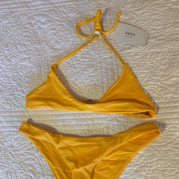 Zaful Swim Yellow Bikini Poshmark